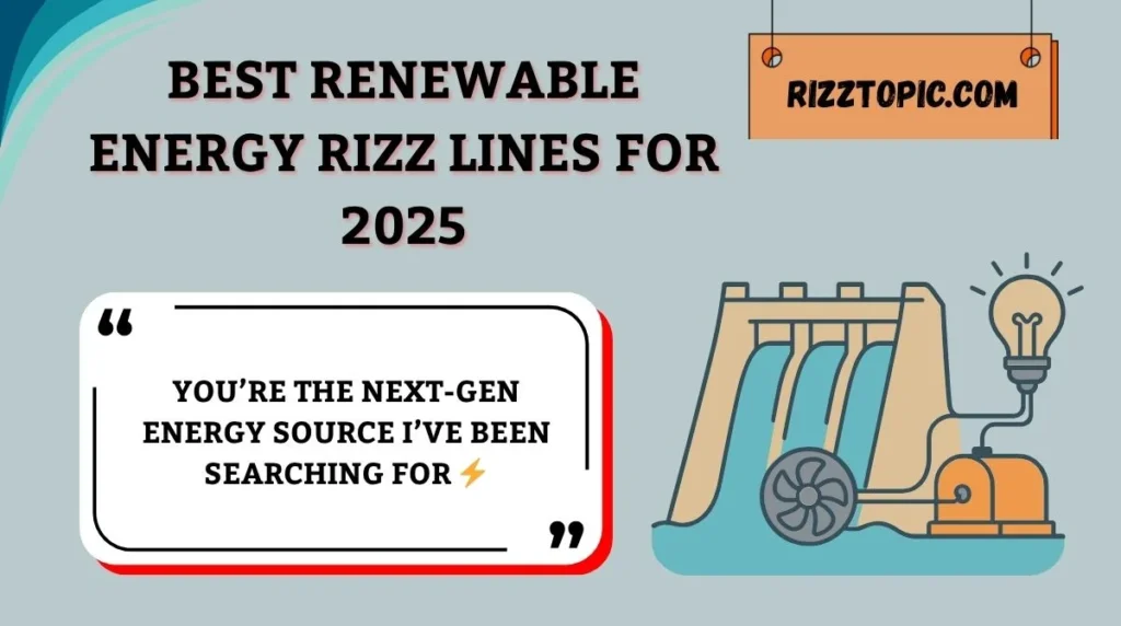 Best Renewable Energy Rizz Lines for 2025