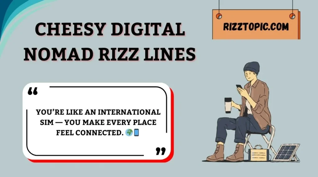 Cheesy Digital Nomad Rizz Lines