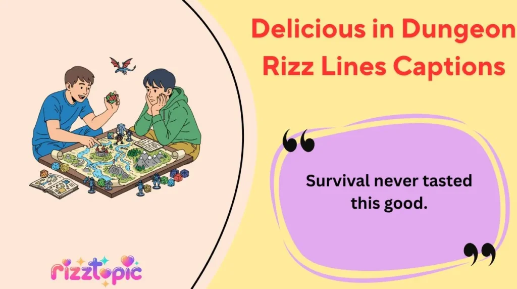 Delicious in Dungeon Rizz Lines Captions