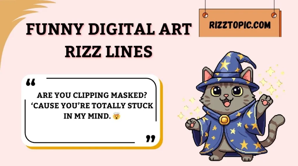 Funny Digital Art Rizz Lines