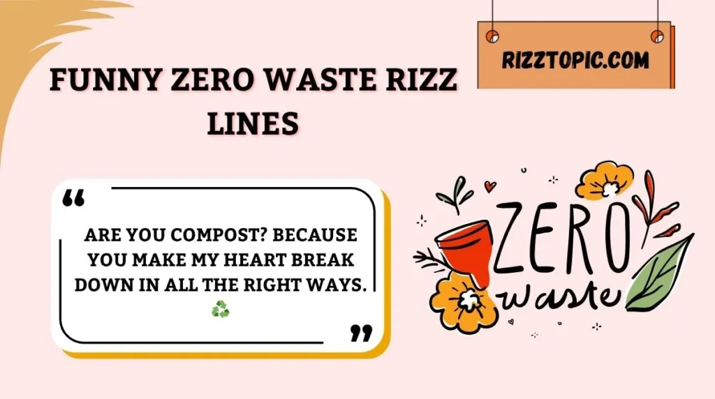 Funny Zero Waste Rizz Lines