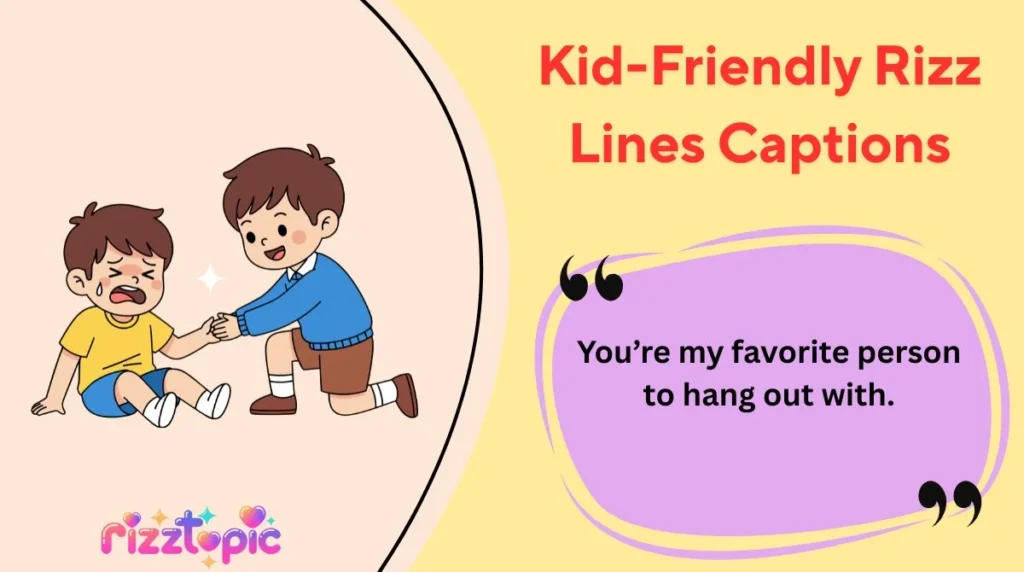 Kid-Friendly Rizz Lines Captions