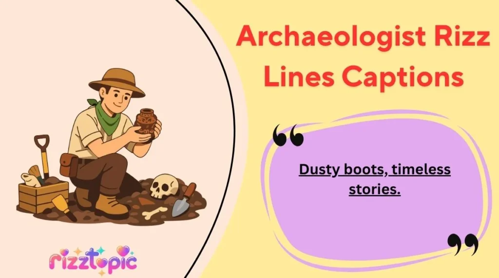 Archaeologist Rizz Lines Captions