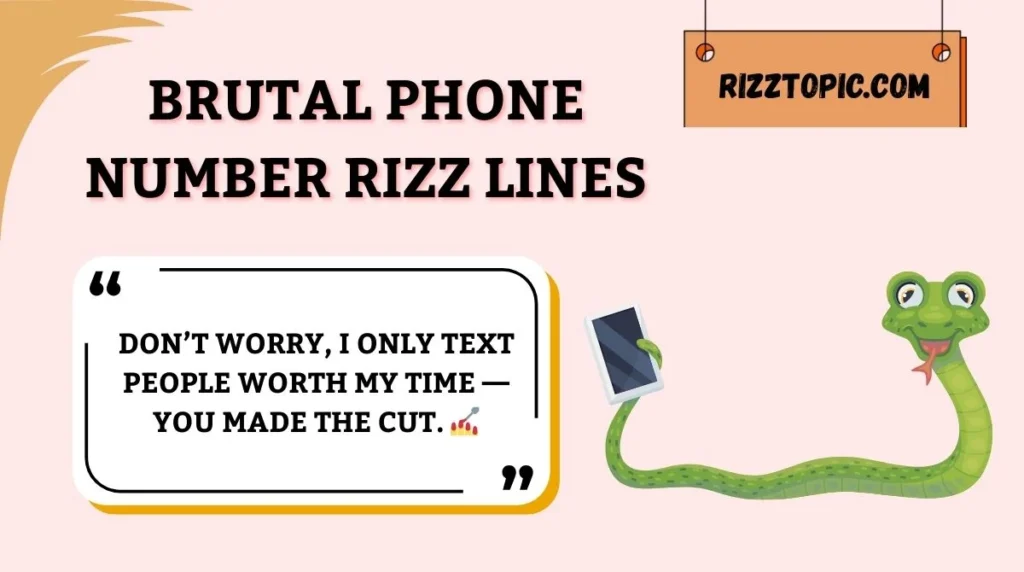 Brutal Phone Number Rizz Lines