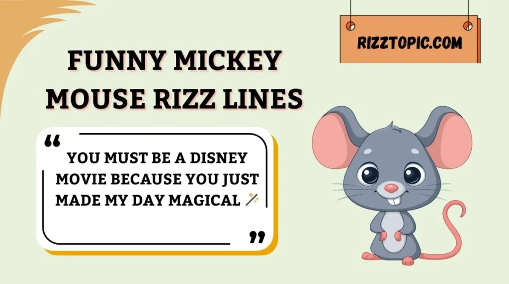 Funny Mickey Mouse Rizz Lines