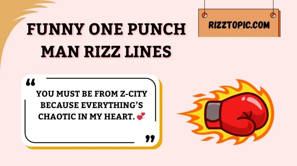 Funny One Punch Man Rizz Lines