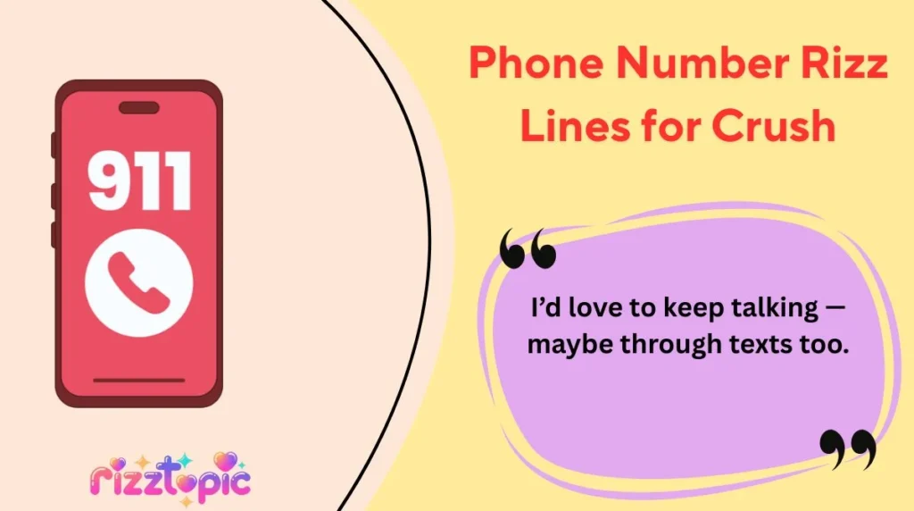 Phone Number Rizz Lines for Crush