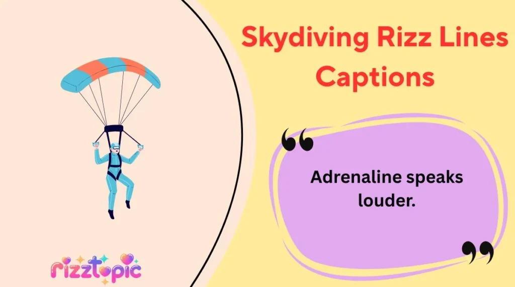 Skydiving Rizz Lines Captions
