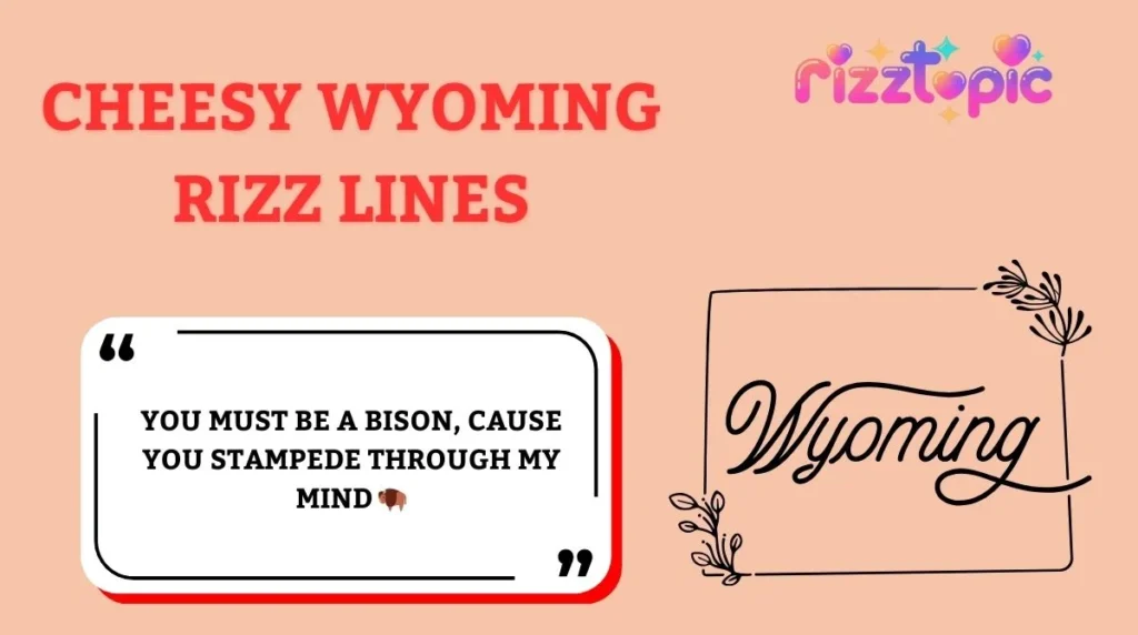 Cheesy Wyoming Rizz Lines