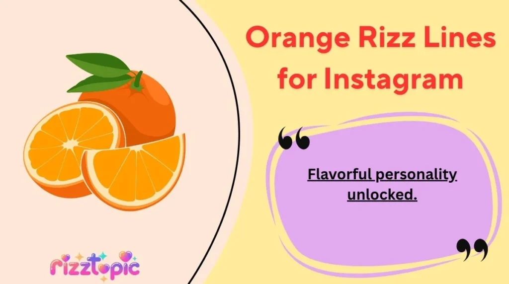 Orange Rizz Lines for Instagram