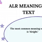 ALR Meaning in Text