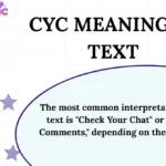 CYC Meaning in Text