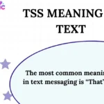 TSS Meaning in Text
