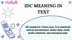 IDC Meaning in Text