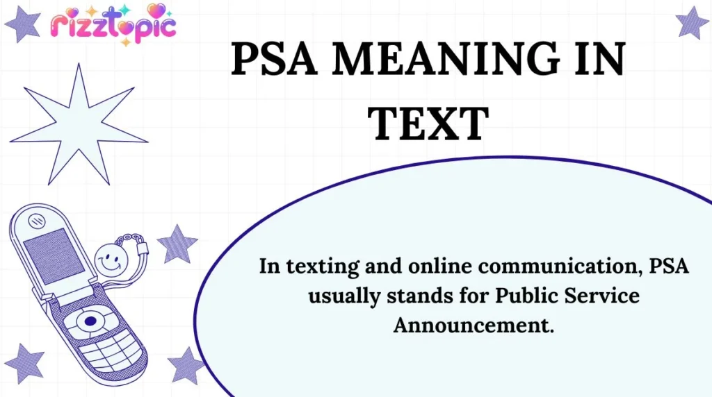 PSA Meaning in Text