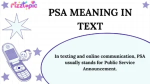 PSA Meaning in Text