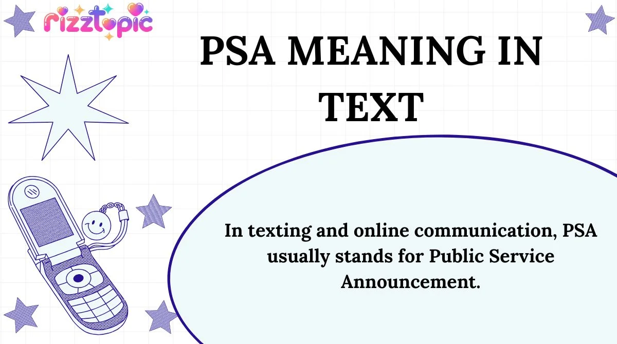 PSA Meaning in Text