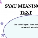 Syau Meaning in Text